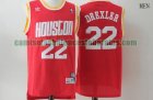 Camiseta Clyde Drexler 22 Houston Rockets Baloncesto rojo Hombre