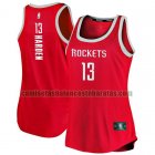 Camiseta James Harden 13 Houston Rockets icon edition Rojo Mujer