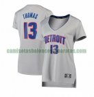 Camiseta Khyri Thomas 13 Detroit Pistons statement edition Gris Mujer
