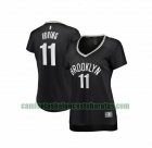 Camiseta Kyrie Irving 11 Brooklyn Nets icon edition Negro Mujer