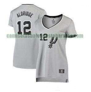 Camiseta LaMarcus Aldridge 12 San Antonio Spurs statement edition Rojo Mujer