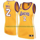Camiseta Lonzo Ball 2 Los Angeles Lakers Réplica Amarillo Mujer
