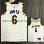 Camiseta NBA JAMES 6 Los Angeles Lakers 21-22 75 aniversario blanco Hombre
