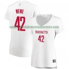 Camiseta Nene Hilario 42 Houston Rockets association edition Blanco Mujer