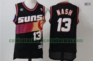 Camiseta Steve John Nash 13 Phoenix Suns Baloncesto Negro Hombre