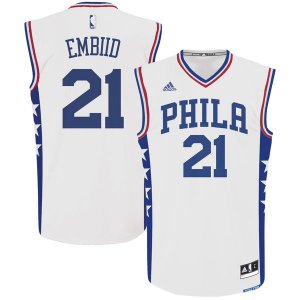Camisetas Joel Embiid 21 Philadelphia 76ers Rev30 Blanca