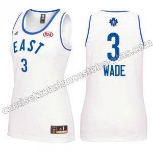 equipacion baloncesto mujer all star 2016 dwyane wade #3 blanca