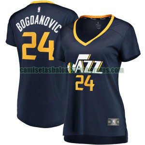 Camiseta Bojan Bogdanovic 24 Utah Jazz icon edition Armada Mujer