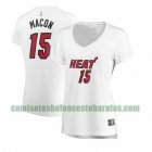 Camiseta Daryl Macon 15 Miami Heat association edition Blanco Mujer