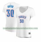 Camiseta Deonte Burton 30 Oklahoma City Thunder association edition Blanco Mujer