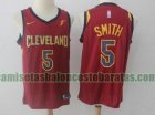 Camiseta JR Smith Stitched 5 Cleveland Cavaliers Baloncesto Stitched rojo Hombre