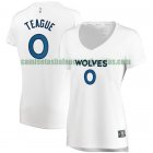 Camiseta Jeff Teague 0 Minnesota Timberwolves association edition Blanco Mujer