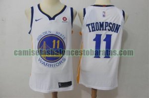 Camiseta Klay Thompson 11 Golden State Warriors Baloncesto blanco Hombre