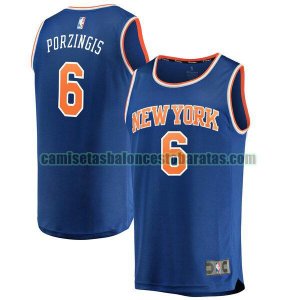 Camiseta Kristaps Porzingis 6 New York Knicks icon edition Azul Hombre