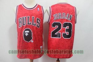 Camiseta Michael Jordan 23 Chicago Bulls 2019 Baloncesto rojo Hombre
