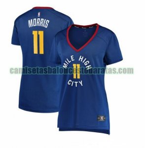 Camiseta Monte Morris 11 Denver Nuggets statement edition Azul Mujer