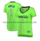 Camiseta Noah Vonleh 1 Minnesota Timberwolves statement edition Verde Mujer