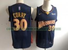 Camiseta Stephen Curry 30 Golden State Warriors Stitched Azul marino Hombre
