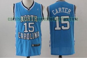 Camiseta Tar Heels 15 Charlotte Hornets NCAA Azul claro Hombre