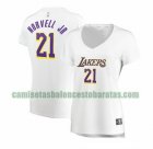 Camiseta Zach Norvell 21 Los Angeles Lakers association edition Blanco Mujer