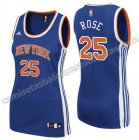camiseta baloncesto mujer derrick rose 25 new york knicks azul