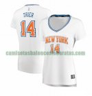 Camiseta Allonzo Trier 14 New York Knicks statement edition Blanco Mujer