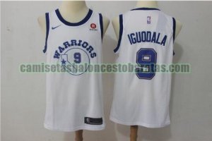 Camiseta Andre Iguodala 9 Golden State Warriors Baloncesto blanco Hombre
