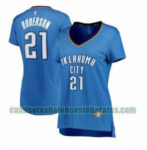 Camiseta Andre Roberson 21 Oklahoma City Thunder icon edition Azul Mujer
