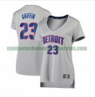 Camiseta Blake Griffin 23 Detroit Pistons statement edition Gris Mujer