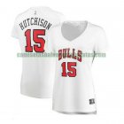 Camiseta Chandler Hutchison 15 Chicago Bulls association edition Blanco Mujer