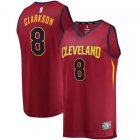 Camiseta Jordan Clarkson 8 Cleveland Cavaliers 2019 Rojo Hombre