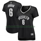 Camiseta DeAndre Jordan 6 Brooklyn Nets icon edition Negro Mujer