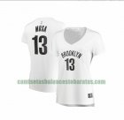 Camiseta Dzanan Musa 13 Brooklyn Nets association edition Blanco Mujer