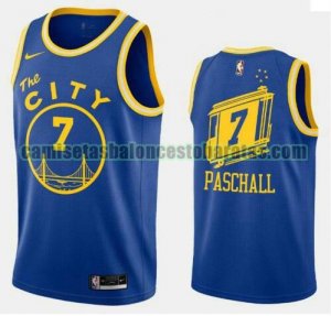 Camiseta Eric Paschall 7 Golden State Warriors 2020-21 Hardwood Classics azul Hombre