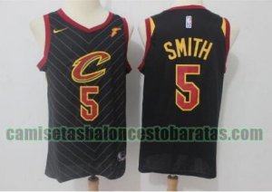 Camiseta JR Smith Stitched 5 Cleveland Cavaliers Baloncesto Stitched Negro Hombre