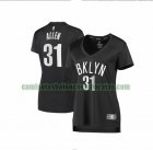 Camiseta Jarrett Allen 31 Brooklyn Nets statement edition Negro Mujer