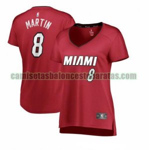 Camiseta Jeremiah Martin 8 Miami Heat statement edition Rojo Mujer