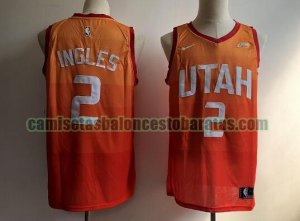 Camiseta Joe Ingles 2 Utah Jazz 2019 City Edition naranja Hombre