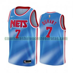 Camiseta Kevin Durant 7 Brooklyn Nets 2020-21 Classic Edition Azul Hombre