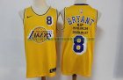 Camiseta Kobe Bryant 8 Los Angeles Lakers Amarillo Hombre