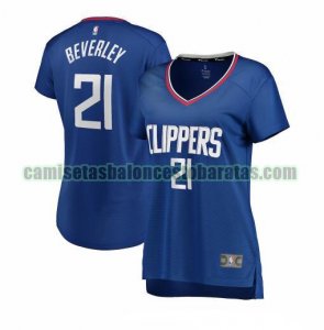 Camiseta Patrick Beverley 21 Los Angeles Clippers icon edition Azul Mujer