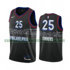 Camiseta Philadelphia 25 Philadelphia 76ers 2020-21 City Edition Negro Hombre