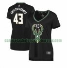 Camiseta Thanasis Antetokounmpo 43 Milwaukee Bucks statement edition Negro Mujer