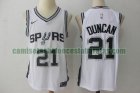 Camiseta Tim Duncan 21 San Antonio Spurs Baloncesto blanco Hombre