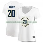 Camiseta Trevor Booker 20 Indiana Pacers association edition Blanco Mujer