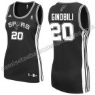 camiseta baloncesto mujer manu ginobili #20 san antonio spurs negro
