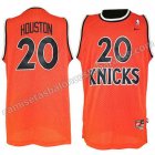 camiseta allan houston #20 new york knicks hwc throwback naranja