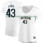 Camiseta Alexis Ajinca 43 New Orleans Pelicans association edition Blanco Mujer