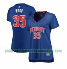 Camiseta Christian Wood 35 Detroit Pistons icon edition Azul Mujer