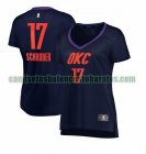 Camiseta Dennis Schroder 17 Oklahoma City Thunder statement edition Armada Mujer